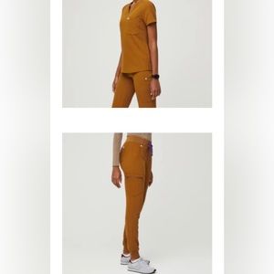 Figs Zamora hi waisted joggers medium tall. Zamora scrub top medium